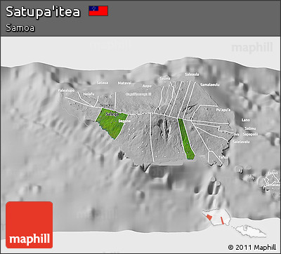 Satellite 3D Map of Satupa'itea, lighten, desaturated