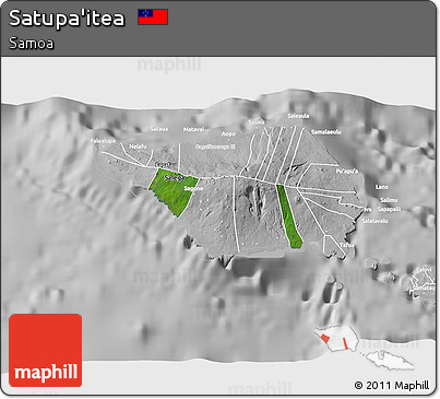 Satellite 3D Map of Satupa'itea, lighten, desaturated
