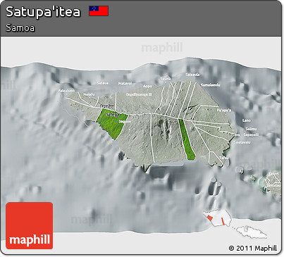 Satellite 3D Map of Satupa'itea, lighten, semi-desaturated