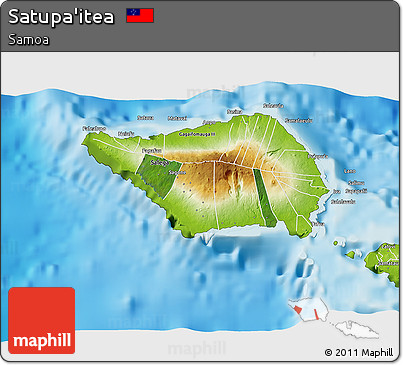 Satellite 3D Map of Satupa'itea, physical outside
