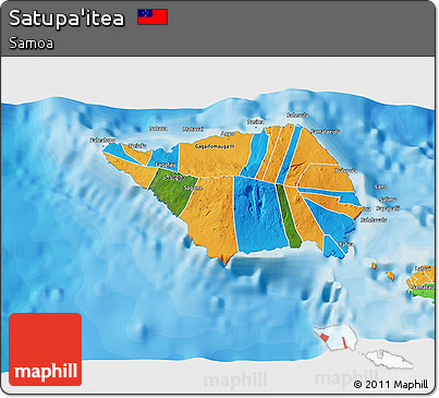Satellite 3D Map of Satupa'itea, political outside