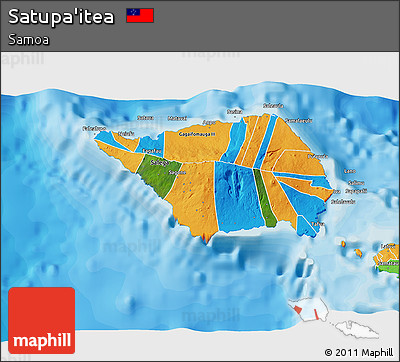 Satellite 3D Map of Satupa'itea, political outside