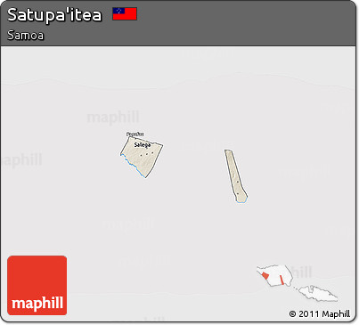 Shaded Relief 3D Map of Satupa'itea, cropped outside