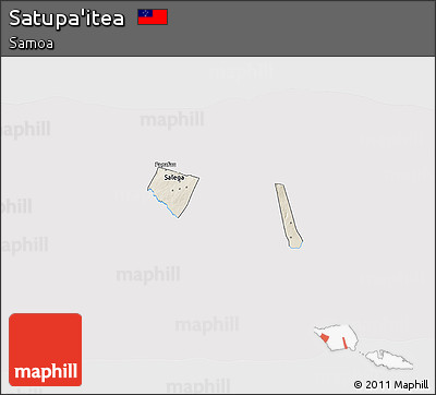 Shaded Relief 3D Map of Satupa'itea, cropped outside