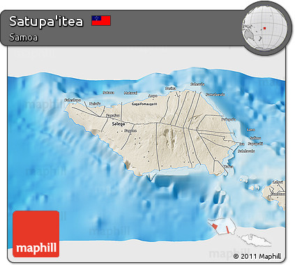 Shaded Relief 3D Map of Satupa'itea
