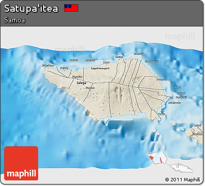 Shaded Relief 3D Map of Satupa'itea