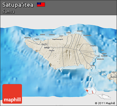 Shaded Relief 3D Map of Satupa'itea