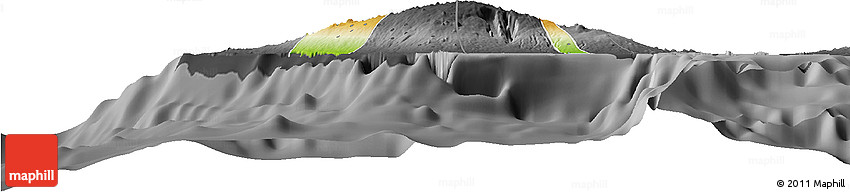 Physical Horizon Map of Satupa'itea, darken, desaturated