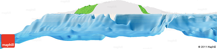 Political Shades Horizon Map of Satupa'itea, single color outside