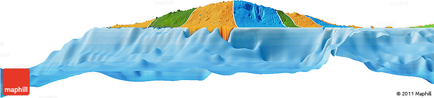 Satellite Horizon Map of Satupa'itea, political outside