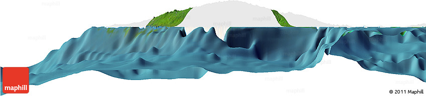 Satellite Horizon Map of Satupa'itea, single color outside