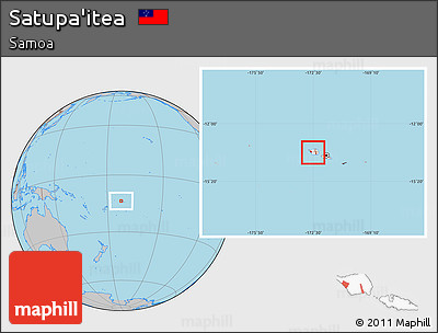 Gray Location Map of Satupa'itea, highlighted country