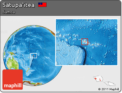 Physical Location Map of Satupa'itea, highlighted country, within the entire country