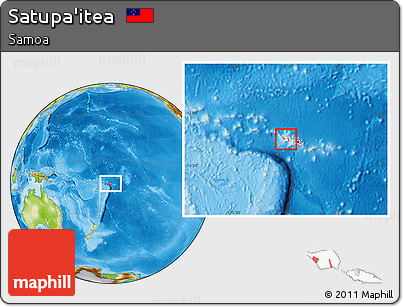 Physical Location Map of Satupa'itea, highlighted country