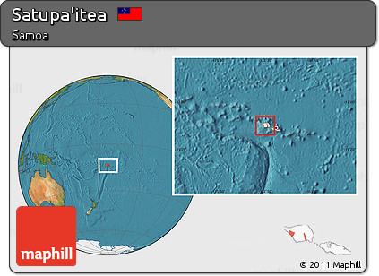 Satellite Location Map of Satupa'itea, highlighted country