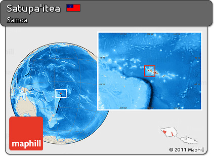 Shaded Relief Location Map of Satupa'itea