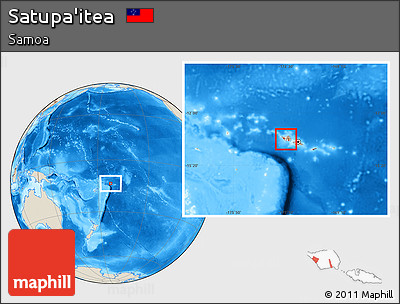 Shaded Relief Location Map of Satupa'itea