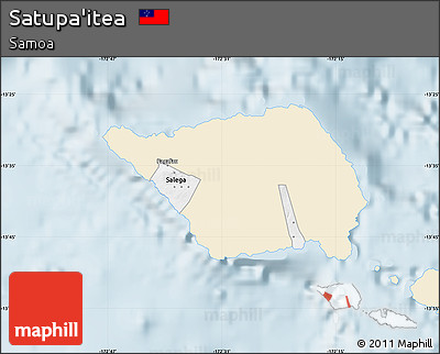 Classic Style Map of Satupa'itea, single color outside