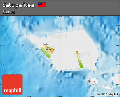 Physical Map of Satupa'itea, single color outside