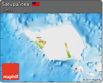 Physical Map of Satupa'itea, single color outside