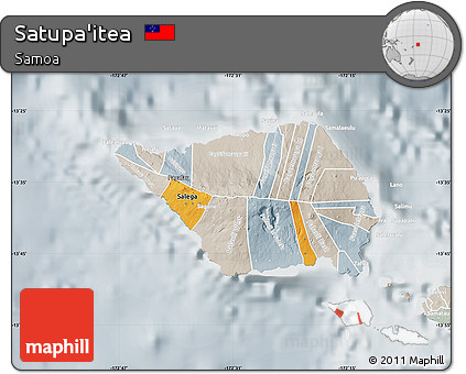 Political Map of Satupa'itea, lighten, semi-desaturated