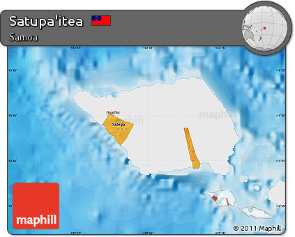 Political Map of Satupa'itea, single color outside