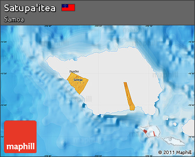 Political Map of Satupa'itea, single color outside