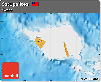 Political Map of Satupa'itea, single color outside