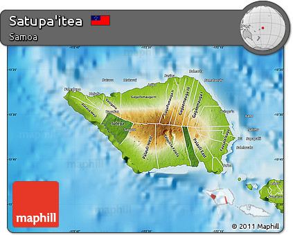 Satellite Map of Satupa'itea, physical outside