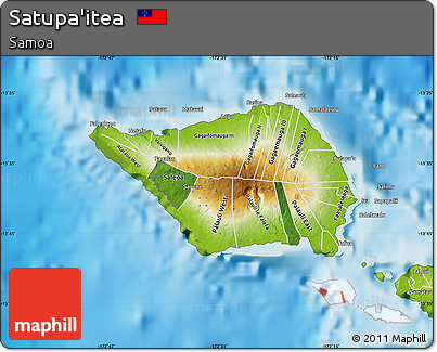 Satellite Map of Satupa'itea, physical outside