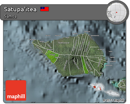 Satellite Map of Satupa'itea, semi-desaturated
