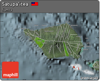 Satellite Map of Satupa'itea, semi-desaturated