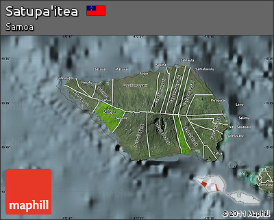 Satellite Map of Satupa'itea, semi-desaturated