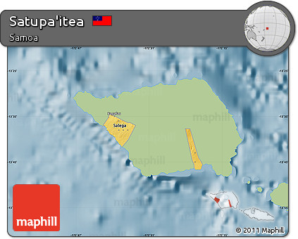 Savanna Style Map of Satupa'itea, single color outside