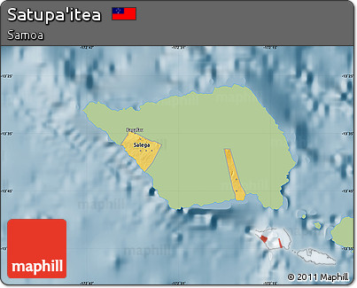 Savanna Style Map of Satupa'itea, single color outside