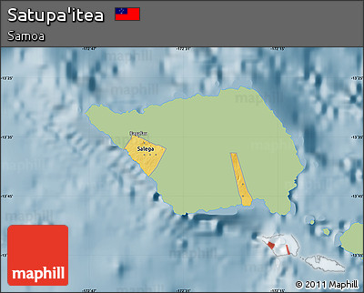 Savanna Style Map of Satupa'itea, single color outside