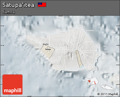 Shaded Relief Map of Satupa'itea, lighten, semi-desaturated