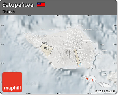 Shaded Relief Map of Satupa'itea, lighten, semi-desaturated