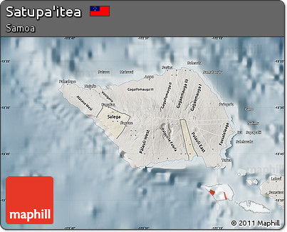 Shaded Relief Map of Satupa'itea, semi-desaturated