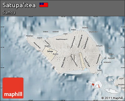 Shaded Relief Map of Satupa'itea, semi-desaturated