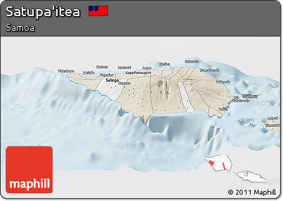 Classic Style Panoramic Map of Satupa'itea