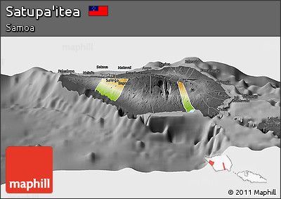 Physical Panoramic Map of Satupa'itea, darken, desaturated