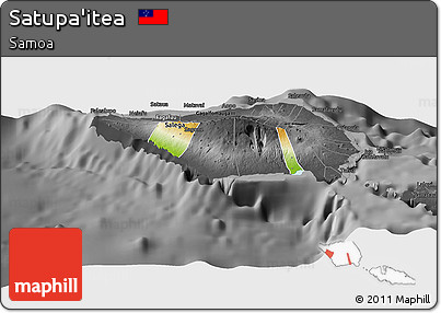 Physical Panoramic Map of Satupa'itea, darken, desaturated
