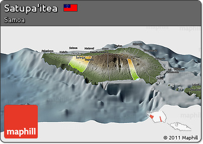 Physical Panoramic Map of Satupa'itea, darken, semi-desaturated