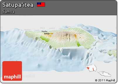 Physical Panoramic Map of Satupa'itea, lighten