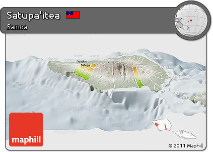 Physical Panoramic Map of Satupa'itea, lighten, semi-desaturated