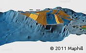 Political Panoramic Map of Satupa'itea, darken
