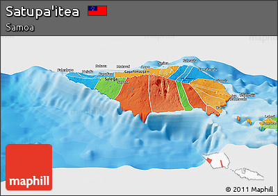 Political Shades Panoramic Map of Satupa'itea