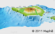 Political Shades Panoramic Map of Satupa'itea, physical outside
