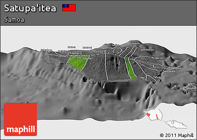 Satellite Panoramic Map of Satupa'itea, desaturated